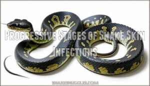 progressive stages of snake skin infections