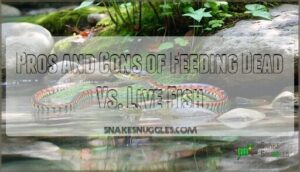 pros and cons of feeding dead vs. live fish