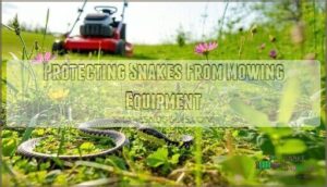 protecting snakes from mowing equipment
