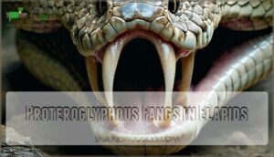 proteroglyphous fangs in elapids