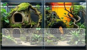 providing environmental enrichment in the terrarium