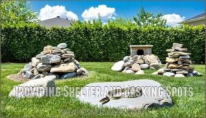 providing shelter and basking spots