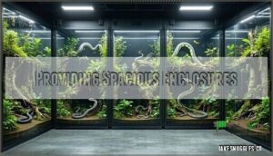 providing spacious enclosures