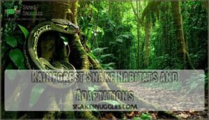 rainforest snake habitats and adaptations