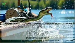 rattlers have attempted to climb into boats rattlers have attempted to climb into boats