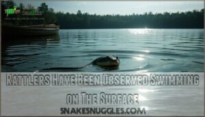 rattlers have been observed swimming on the surface