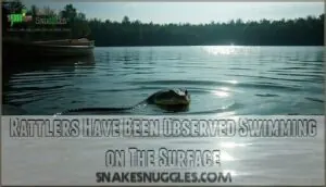 rattlers have been observed swimming on the surface rattlers have been observed swimming on the surface