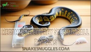 recommended prey size for ball pythons