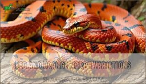 red and orange morph variations