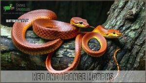 red and orange morphs