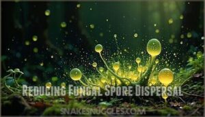 reducing fungal spore dispersal