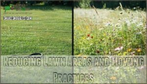 reducing lawn areas and mowing practices
