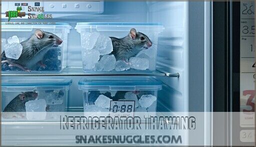 Refrigerator Thawing For Frozen Reptile Feed photo