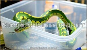 relocating snakes during deep cleaning