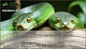 retained eye caps and shedding issues