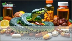 risks of over-supplementation in snakes
