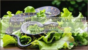 safe vegetables for pet snakes