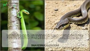 scales for climbing and burrowing