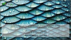 scales for thermoregulation and waterproofing