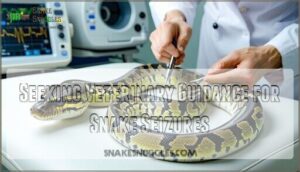 seeking veterinary guidance for snake seizures