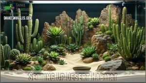 setting up desert habitat