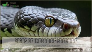signs of impending shedding