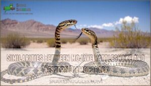 similarities between mojave rattlesnake and western diamondback