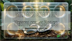 size and shape of ventilation holes
