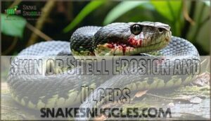 skin or shell erosion and ulcers