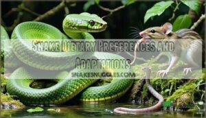 snake dietary preferences and adaptations