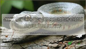 snake skin infection and emaciation