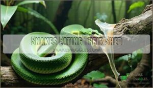 snakes eating their shed