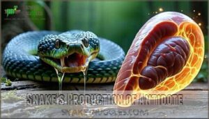 snake's production of antidote