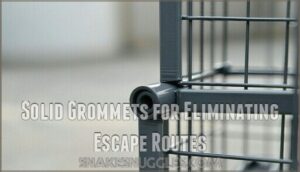 solid grommets for eliminating escape routes