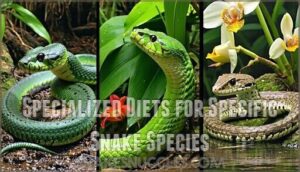 specialized diets for specific snake species