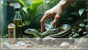spot cleaning and sanitizing