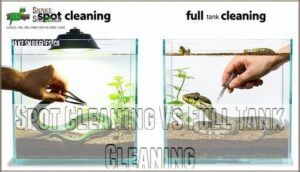 spot cleaning vs full tank cleaning