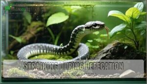 straining during defecation