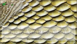 subcaudal scales size and shape