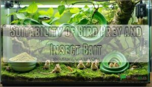 suitability of bird prey and insect bait