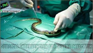 surgical intervention for severe impaction
