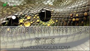 symptoms of skin infections in snakes