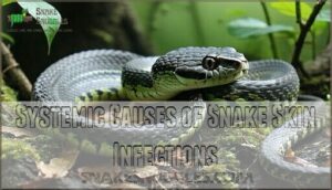 systemic causes of snake skin infections