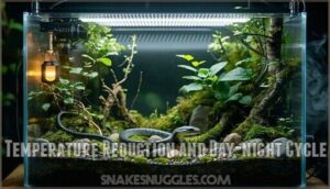 temperature reduction and day-night cycle