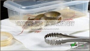 thawing and handling prey