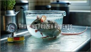 thawing frozen rodents