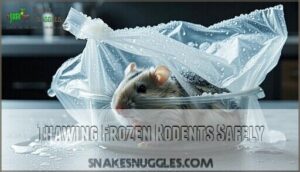 thawing frozen rodents safely