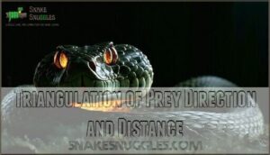 triangulation of prey direction and distance