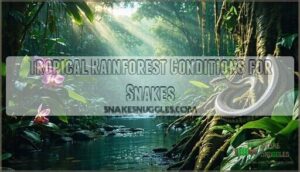 tropical rainforest conditions for snakes