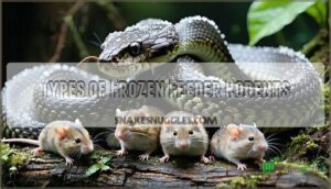 types of frozen feeder rodents